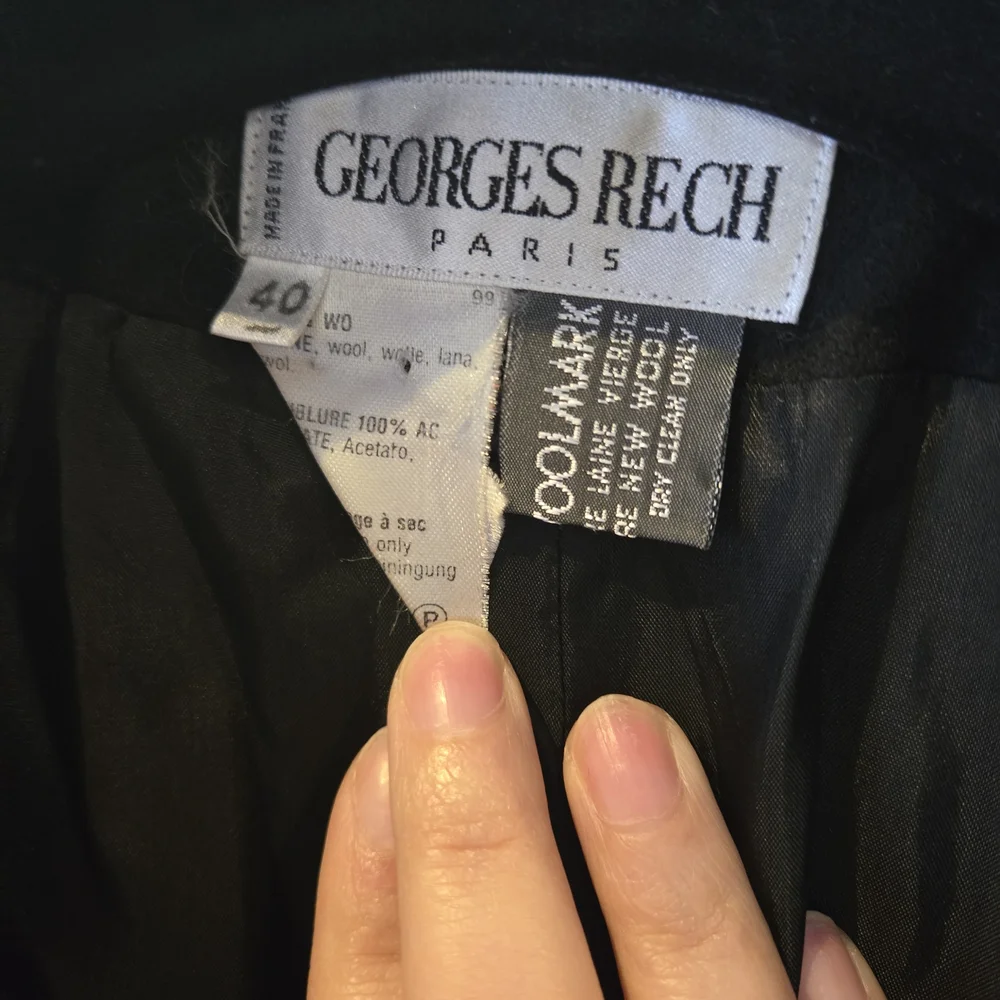 Georges Rech Vintage Women's Black Blazer Size French 40 - Picture 4 of 9